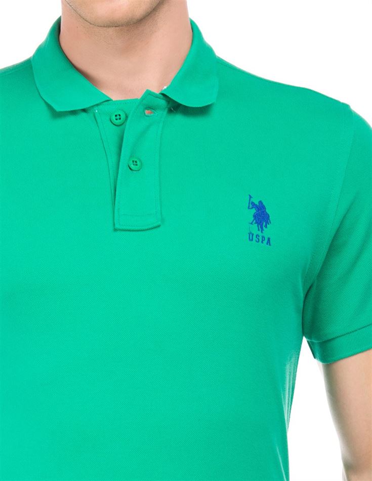 U.S. Polo Assn. Men Casual Wear Green T-Shirt